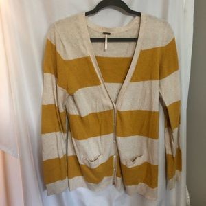 Free People striped cardigan sweater
